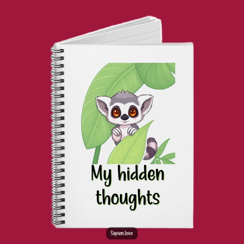 Funny Kawaii Lemur Notebook: Jot Down Shy Thoughts