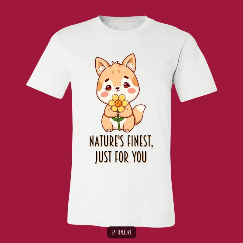 Funny Cute Animal Character T-Shirt - Hilarious Floral Offering Tee Gift