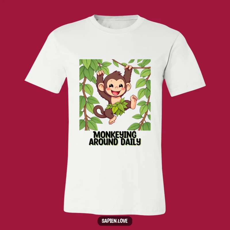 Funny Kawaii Primate T-Shirt: Swing into Fun with Wild Style