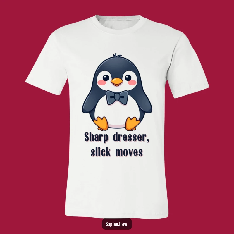 Funny Penguin Bowtie T-Shirt, Dapper Bird Fashion Statement, Hilarious Gift Idea