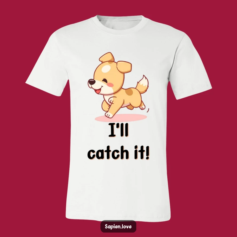 Funny Playful Dog T-Shirt - Silly Canine Chase Tee for Dog Owners