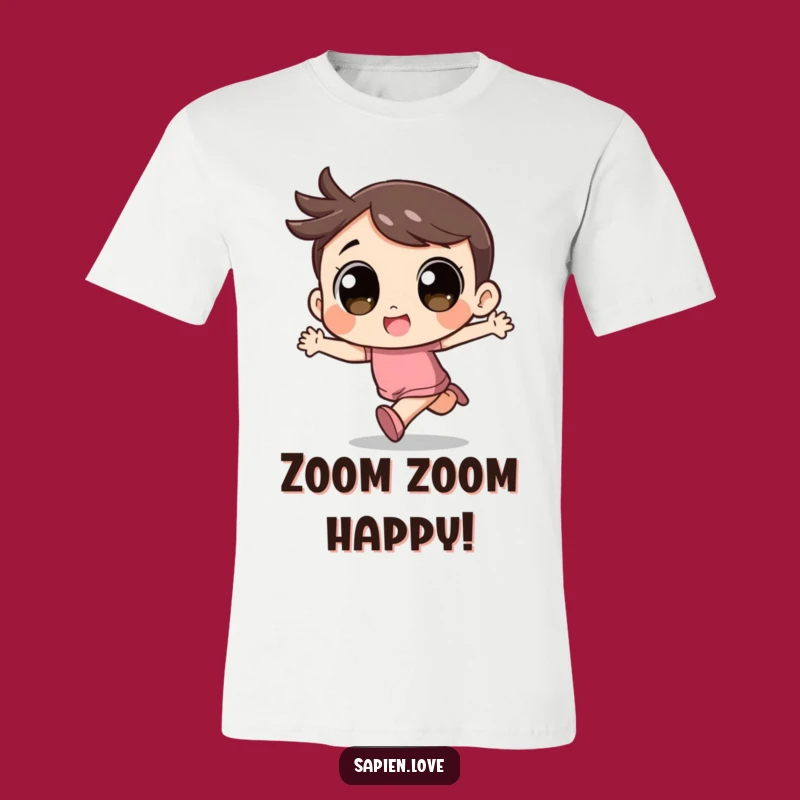 Funny Kawaii Excitement Tee: Adorable Character, Lively Style, Great Gift