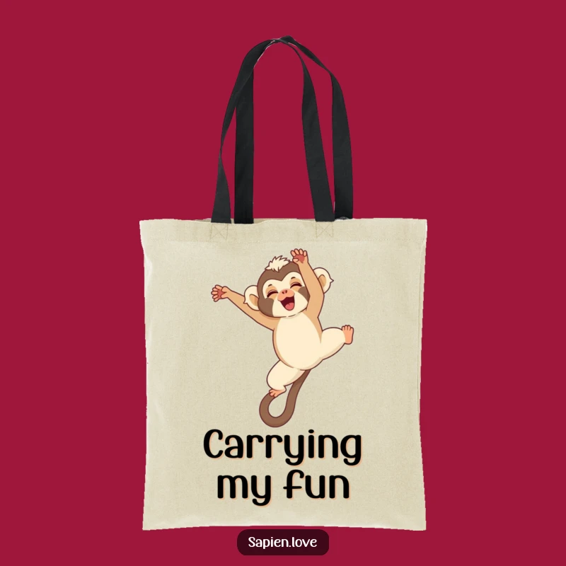 Funny Kawaii Gibbon Tote Bag - Carry Your Energy & Giggles On the Go