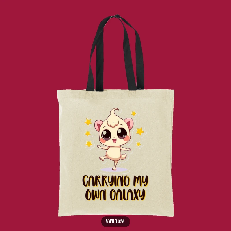 Funny Star Juggler Tote Bag: Playful Creature Everyday Perfect Gift