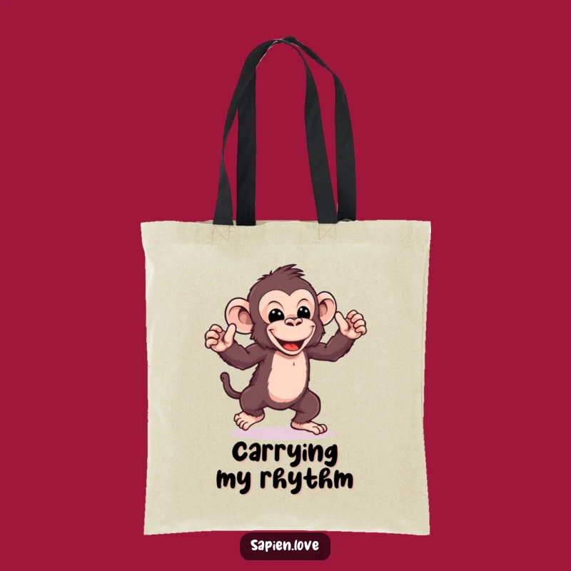 Funny Kawaii Ape Dance Tote Bag: Carry Your Moves