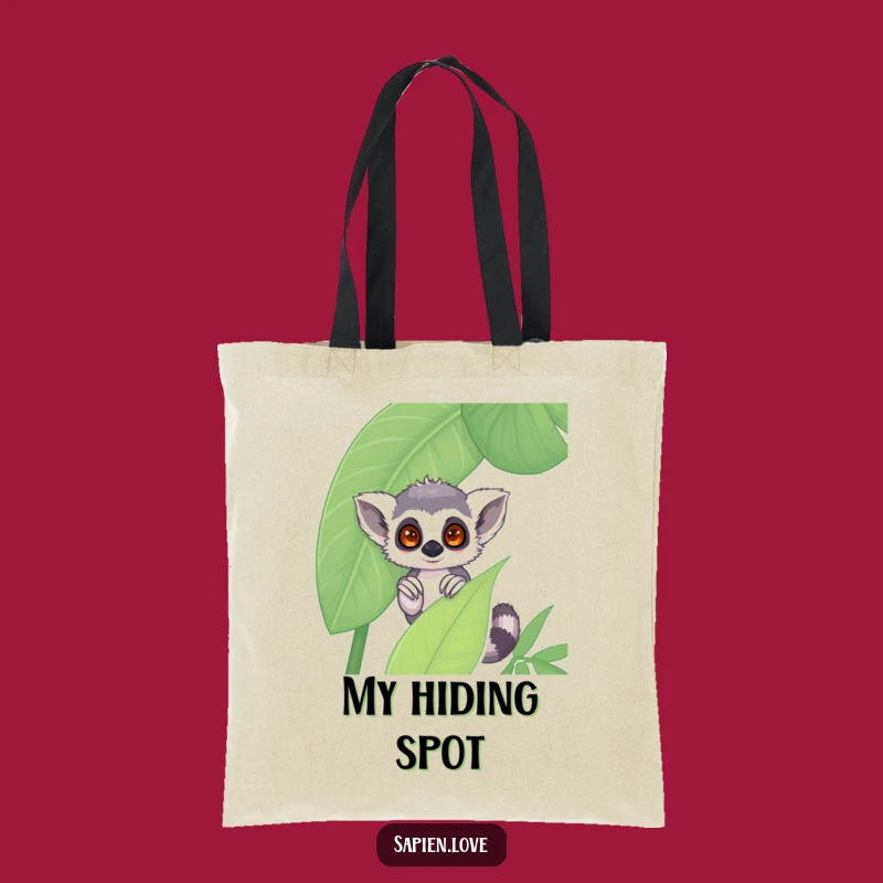 Funny Kawaii Lemur Tote Bag: Carry Your Secrets