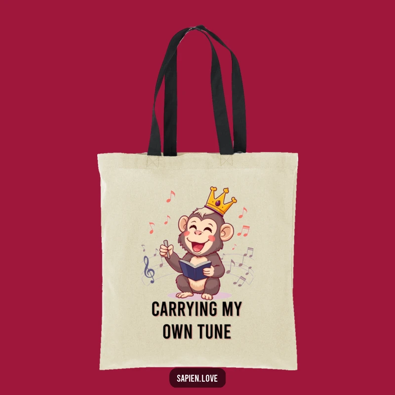 Funny Primate Conductor Tote Bag: Cheerful Maestro Everyday Perfect Gift
