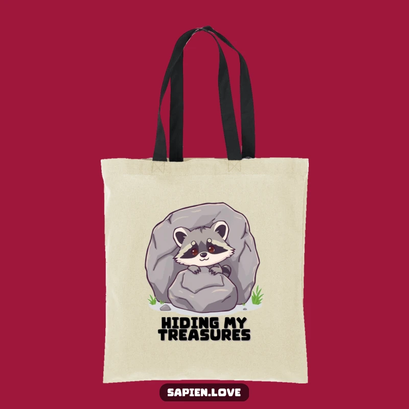 Funny Raccoon Tote Bag: Carry Your Treasures - Quirky Gift